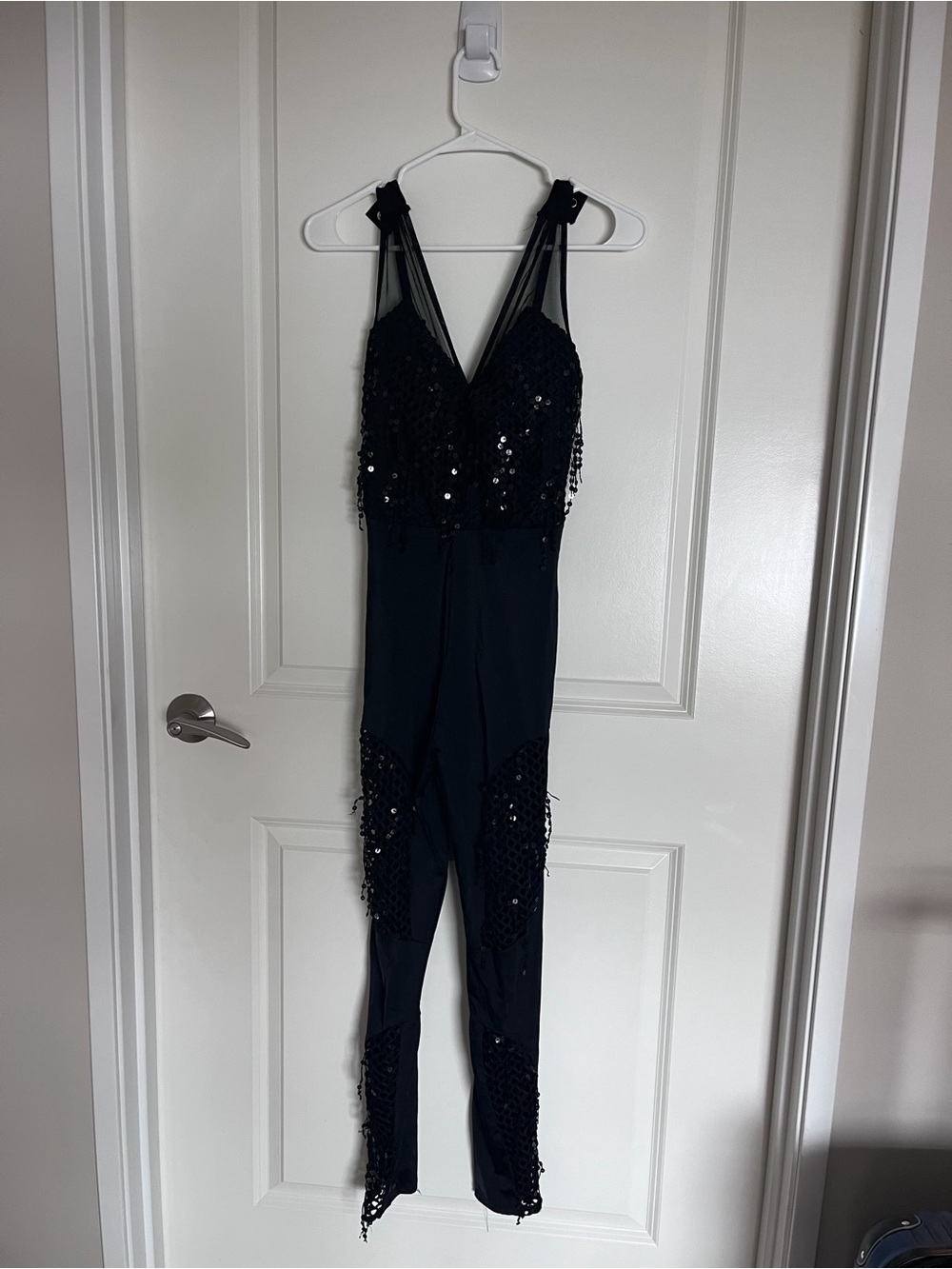 Weissman Black Jumpsuit Dance Costume – Sleek Full-Length Romper Bottom